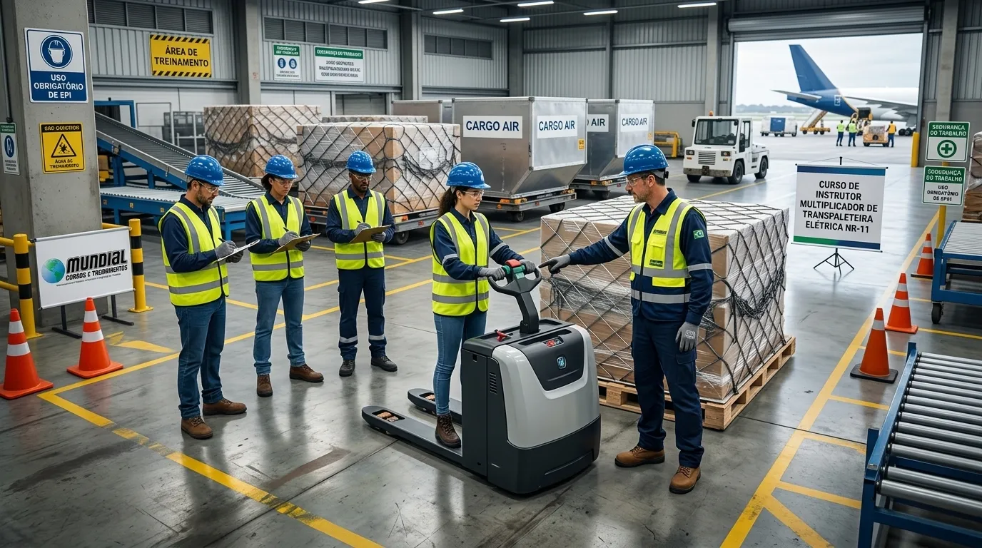 Formação Profissional Instrutor NR-11 Transpaleteira Elétrica Sumaré
