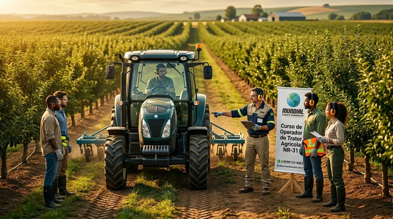 Treinamento conforme Normas Regulamentadoras para tratores agrícolas