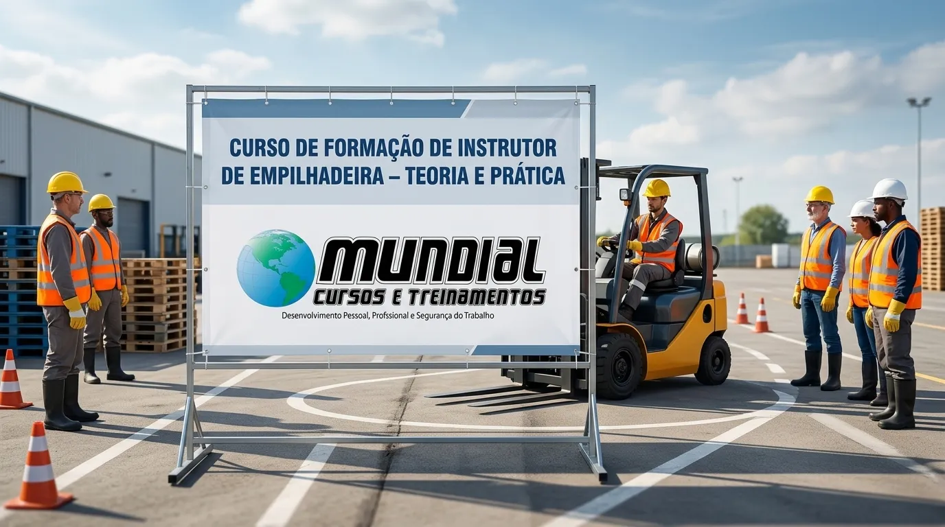 Formação prática para instrutores de empilhadeira