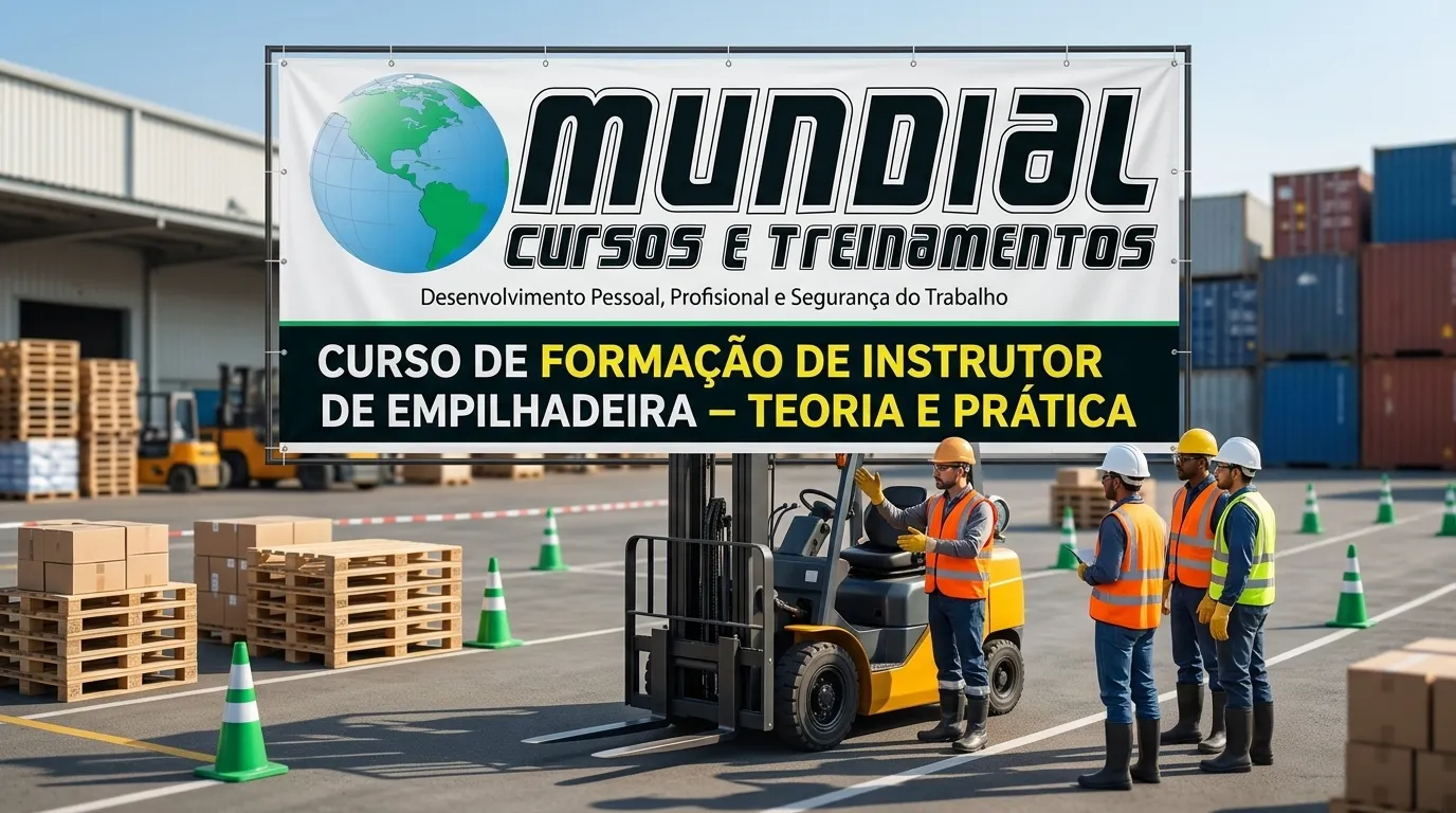 Instrutores capacitados para operação segura de empilhadeiras