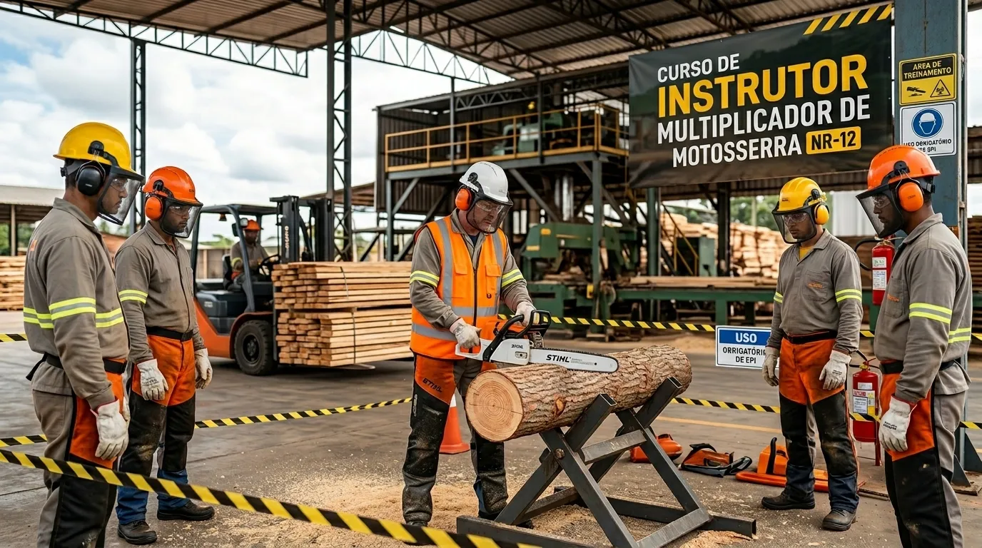 Capacitação corporativa para segurança na operação de motosserras