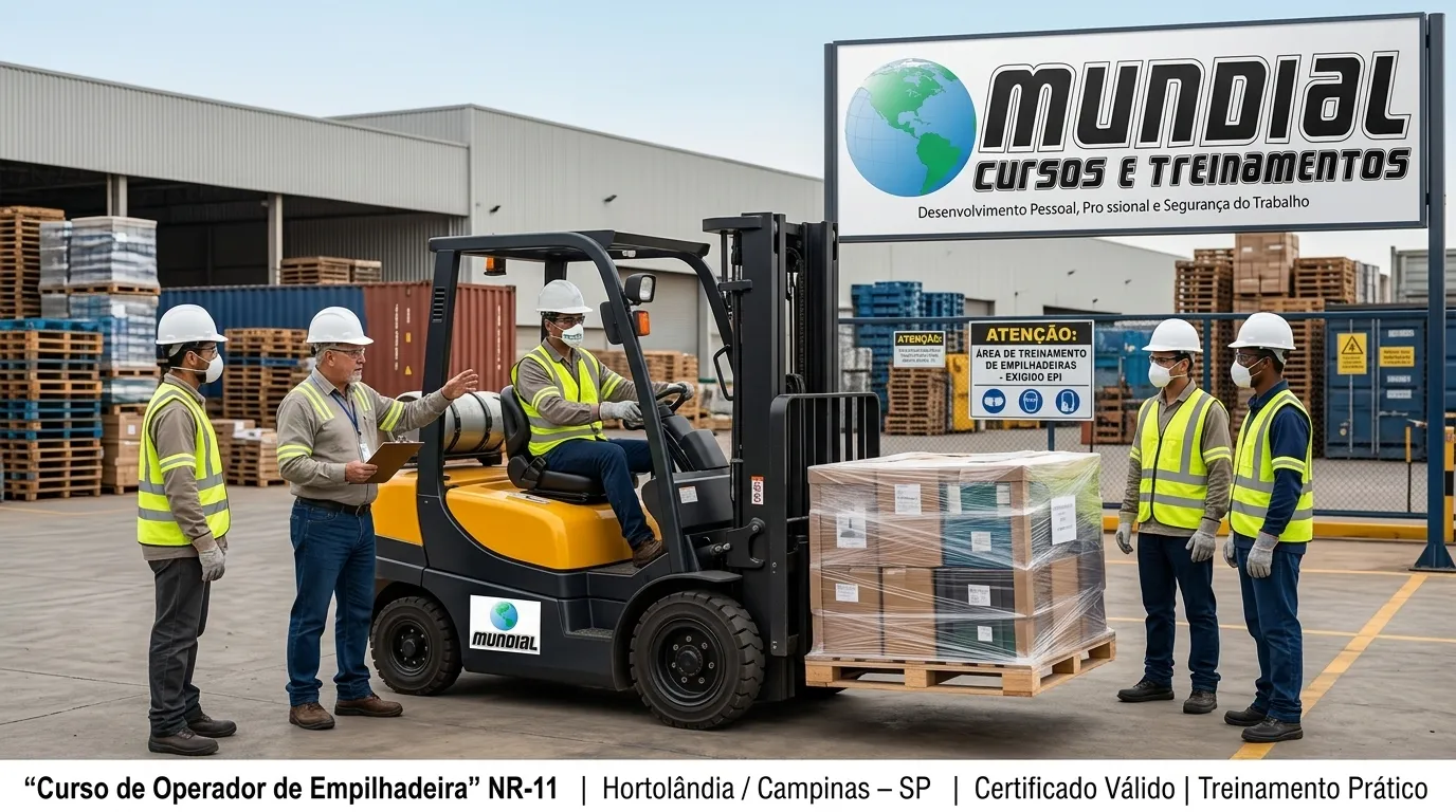 Treinamento prático para operadores conforme normas de segurança
