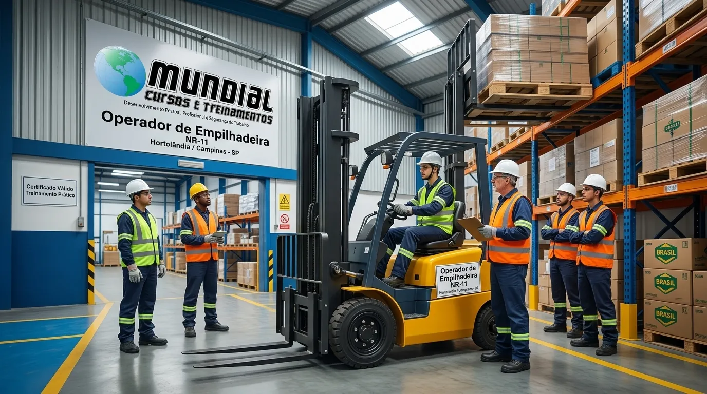Treinamento de empilhadeira e segurança do trabalho