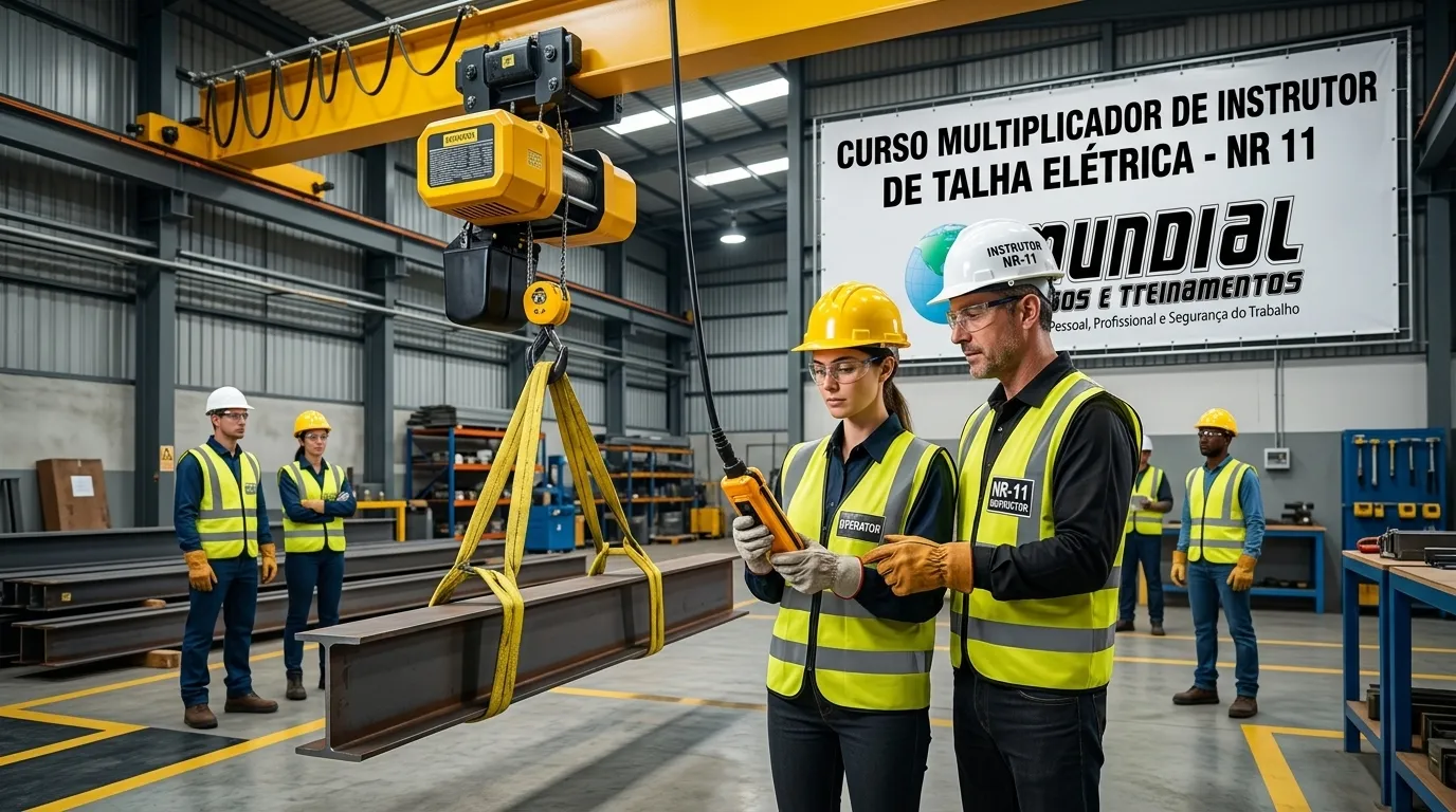 Treinamento prático de operação e segurança em talhas elétricas