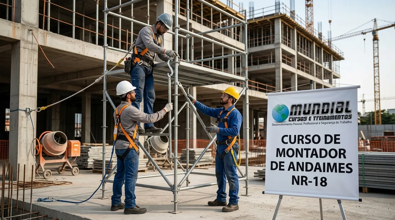 Inspeção de segurança em andaimes conforme NR-18