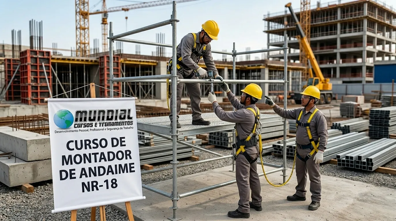 Treinamento prático de montagem de andaimes conforme NR-18